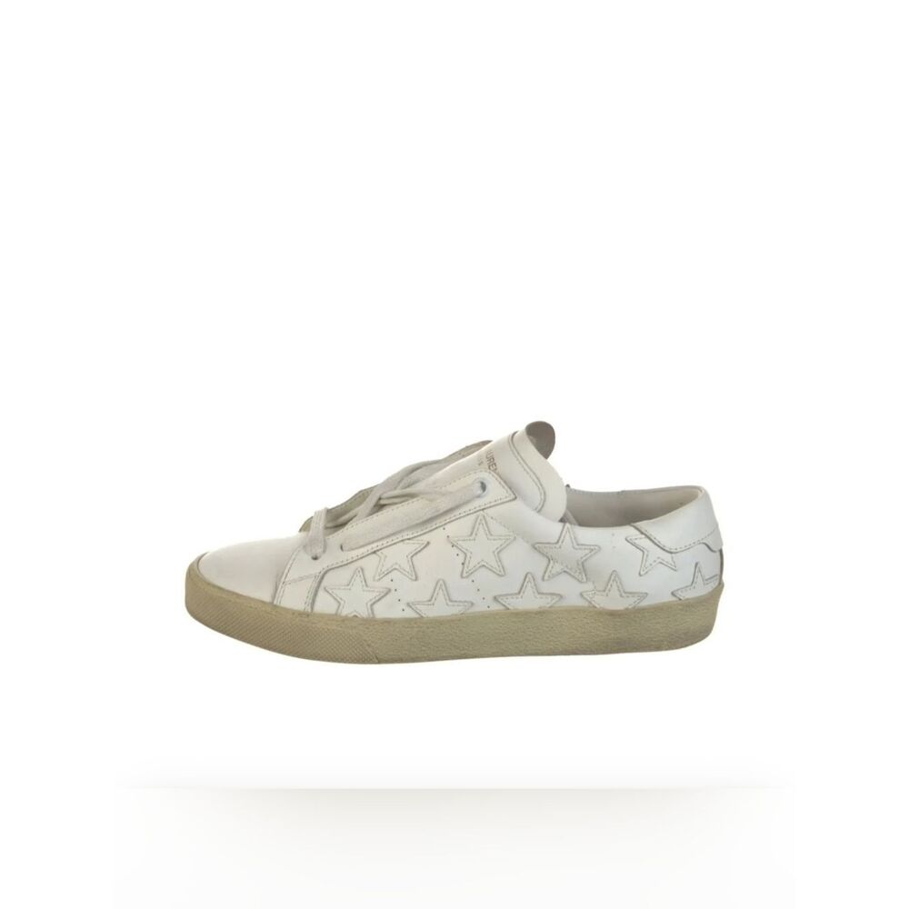 Saint lauren White Star-Accent Low Top Sneaker